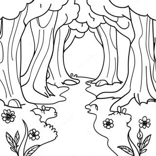 Enchanted Forest Coloring Page 43652-35008