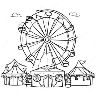 Carnival Funfair Coloring Page 43672-35023