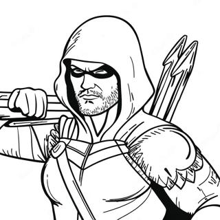 Green Arrow Coloring Pages