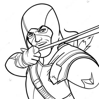 Green Arrow Coloring Page 43692-35042