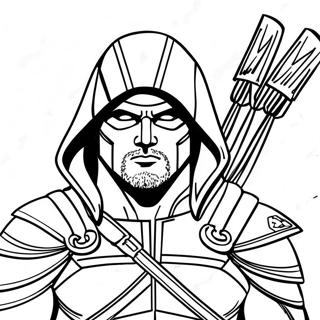 Green Arrow Coloring Page 43692-35044