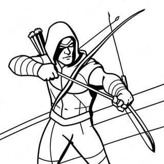 Green Arrow Coloring Pages