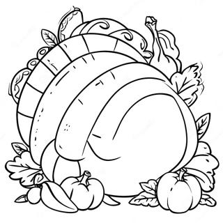 Thanksgiving Cornucopia Coloring Pages