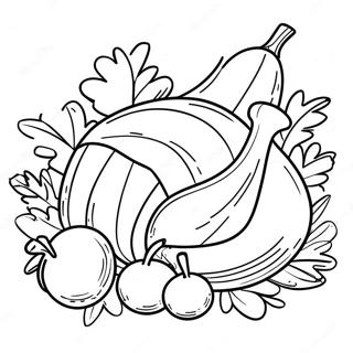 Thanksgiving Cornucopia Coloring Page 43702-35046