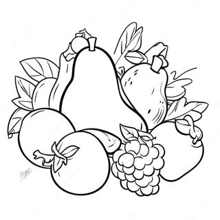 Festive Cornucopia With Fruits Coloring Page 43703-35051