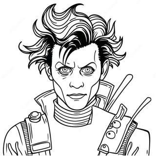 Edward Scissorhands Coloring Pages