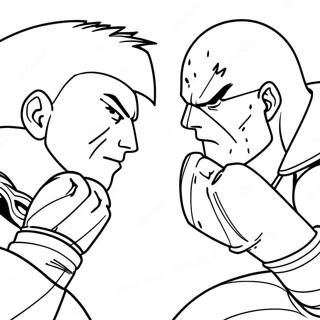 Saitama Vs Garou Manga Panels Coloring Pages