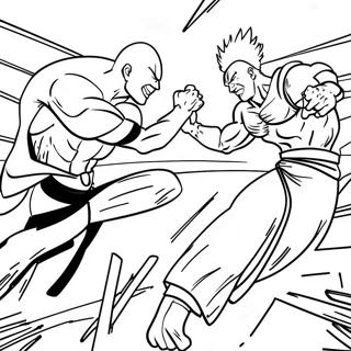 Saitama Vs Garou Intense Battle Coloring Page 43732-35066