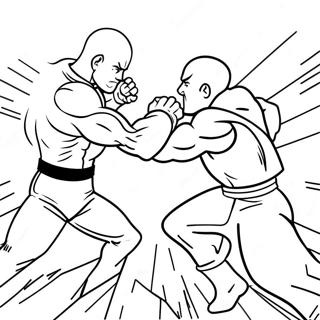 Saitama Vs Garou Intense Battle Coloring Page 43732-35067