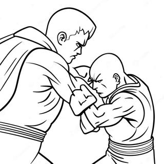 Saitama Punching Garou Coloring Page 43733-35069