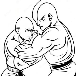 Saitama Punching Garou Coloring Page 43733-35071