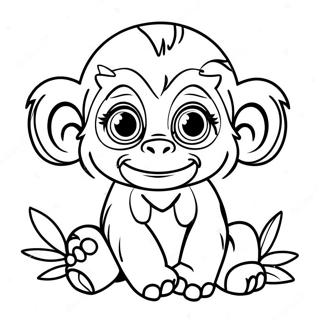 Cute Baby Orangutan Coloring Page 43743-35089