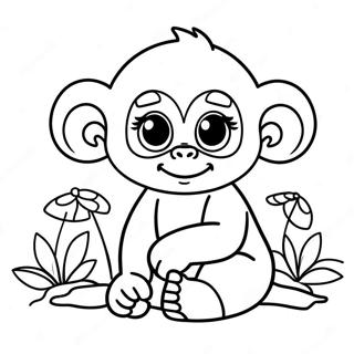 Cute Baby Orangutan Coloring Page 43743-35090