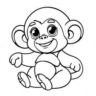 Cute Baby Orangutan Coloring Page 43743-35091