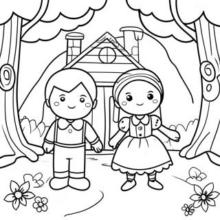 Hansel And Gretel Coloring Page 43752-35083