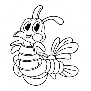 Cute Cartoon Shrimp Coloring Page 43763-35096