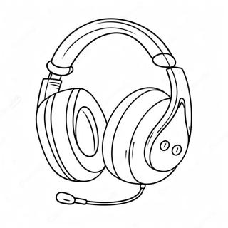 Cute Cartoon Headphones Coloring Page 43773-35105