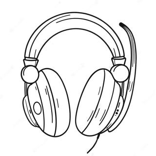 Cute Cartoon Headphones Coloring Page 43773-35108