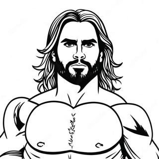 Seth Rollins Wwe Coloring Pages