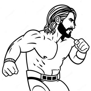 Seth Rollins Wwe Coloring Pages