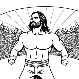 Seth Rollins In Action Coloring Page 43783-35111