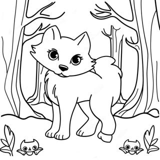 Roxanne Wolf In A Spooky Forest Coloring Page 43803-35125