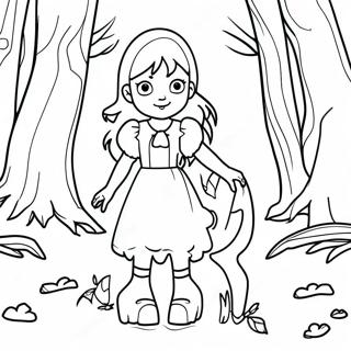 Roxanne Wolf In A Spooky Forest Coloring Page 43803-35126