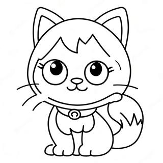 Cat Girl Coloring Page 4381-3670