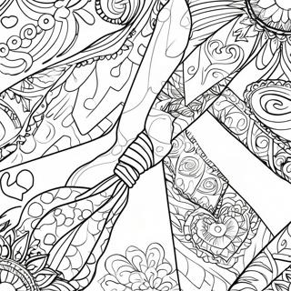 Colorful Ties Coloring Page 43863-35174