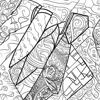 Colorful Ties Coloring Page 43863-35176