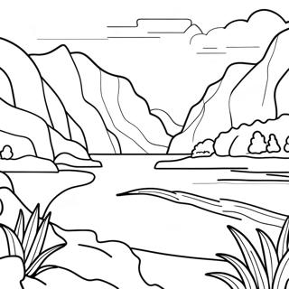 Colorful Missouri River Scene Coloring Page 43883-35190