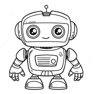 Friendly Wild Robot Coloring Page 43913-35222