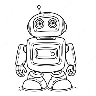 Friendly Wild Robot Coloring Page 43913-35223