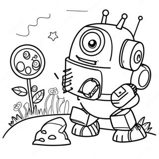 Friendly Wild Robot Coloring Page 43913-35224