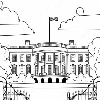 Historic White House Coloring Page 43943-35234