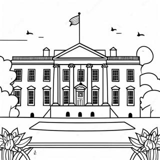 Historic White House Coloring Page 43943-35235