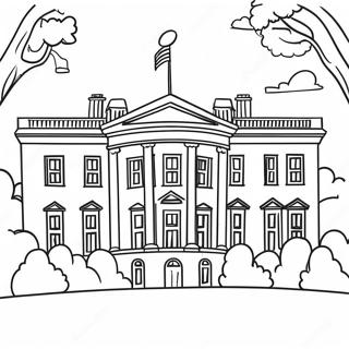 Historic White House Coloring Page 43943-35236