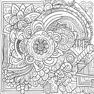 Hmong Traditional Patterns Coloring Page 43952-35238