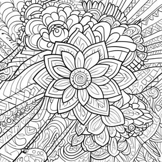 Hmong Flower Motif Coloring Page 43953-35242