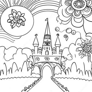 Colorful It S A Small World Scene Coloring Page 44003-35284