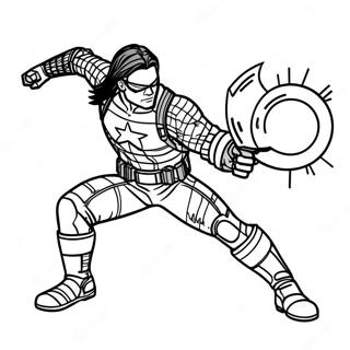 Winter Soldier Action Pose Coloring Page 44012-35292