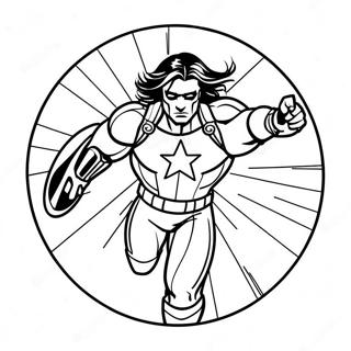 Winter Soldier Shield Throwing Coloring Page 44013-35294