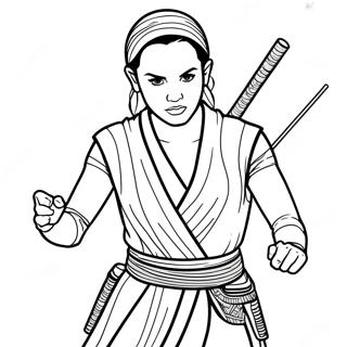 Rey In Action Coloring Page 44023-35301