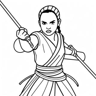 Rey In Action Coloring Page 44023-35304