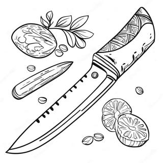 Knife Coloring Page 44042-35311