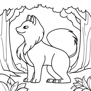 Ninetales In A Mystical Forest Coloring Page 44093-35354