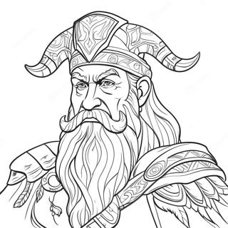 Majestic Odin Coloring Page 44123-35384