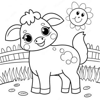 Cute Farm Animals Coloring Page 44143-35399