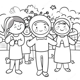 Joyful Catholic Schools Week Celebration Coloring Page 44163-35415