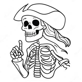 Pirate Skeleton Coloring Pages